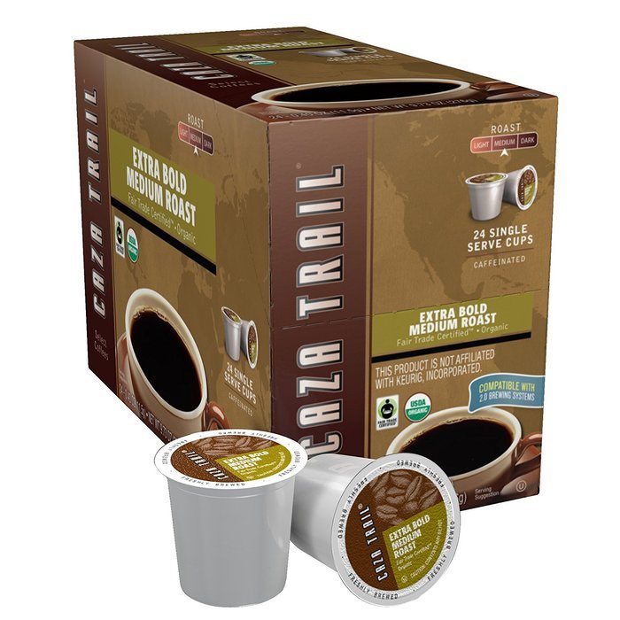 Caza Trail Coffee, Decaf Breakfast Blend, 24 Single Serve Cups N112