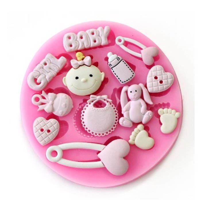 Baking Molds DIY FOOT BABY RABBIT Silicone Mold Fondant Molds Sugar Craft Tools Chocolate Mould For Cakes