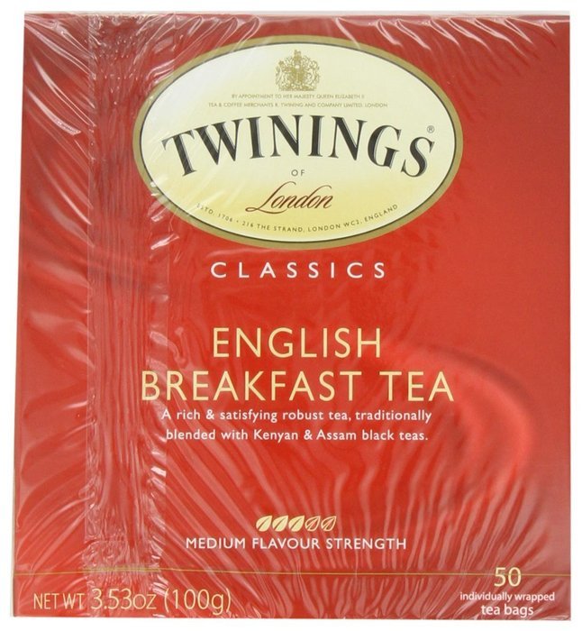 Twinings English Breakfast Tea, Tea Bags, 50 Count Boxes (Pack of 6)
