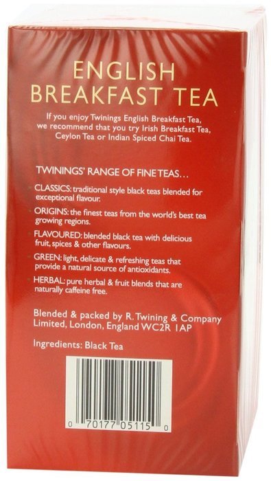 Twinings English Breakfast Tea, Tea Bags, 50 Count Boxes (Pack of 6) N2