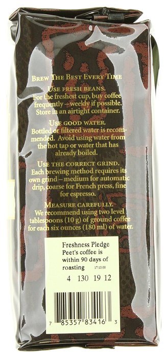 Peet's Coffee French Roast Ground Coffee (Bold), 12 oz