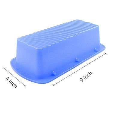 Food-grade Silicone Loaf Square Wave Bottom Bread Cake Mold Baking Pan 4*9 Inch N4
