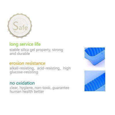 Food-grade Silicone Loaf Square Wave Bottom Bread Cake Mold Baking Pan 4*9 Inch N7