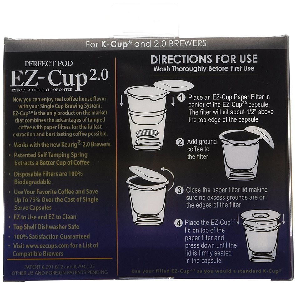 EZ-Cup 2.0 by Perfect Pod for Keurig 2.0 - K200, K300, K400, K500 Series N2