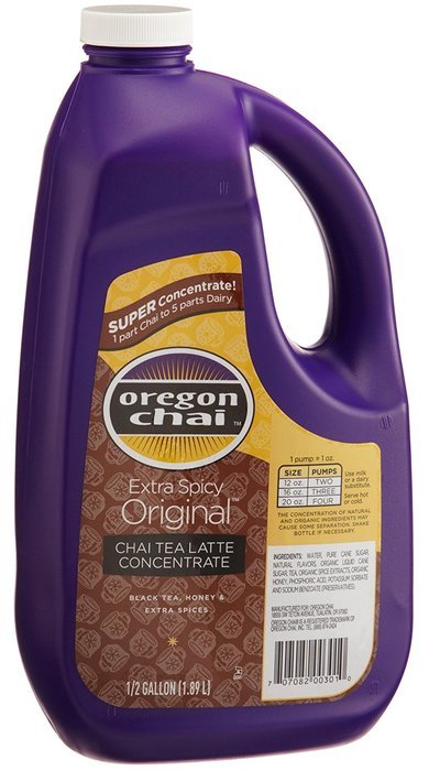 Oregon Chai Extra Spicy Original Chai Tea Latte Concentrate, 64 Ounce Jug N3