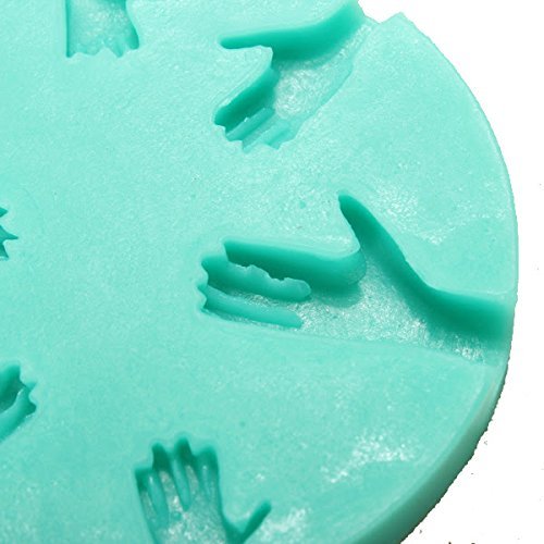 "3D Silicone 6pcs Palm Cake Mold Fondant Chocolate Mould" shopping