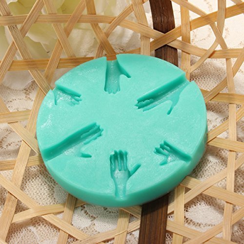 "3D Silicone 6pcs Palm Cake Mold Fondant Chocolate Mould" shopping N2