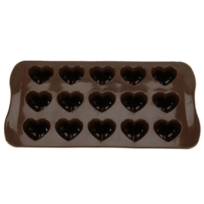DGI MART Kitchen Party Use 15 Cavities Adorable Kawaii Heart Shape Chocolate Sugar Ice Cake Silicone Mini Cube...