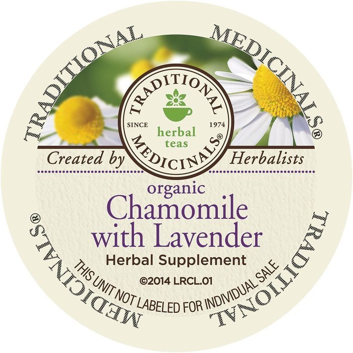 Traditional Medicinals Organic Chamomile with Lavender Tea, Single Serve Cups for Keurig K-Cup Brewers, 10 Count