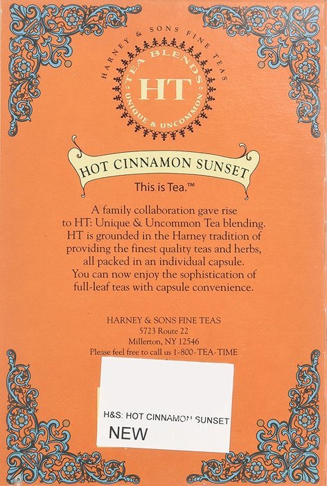 Harney & Sons Hot Cinnamon Sunset Tea (16 capsules) N4