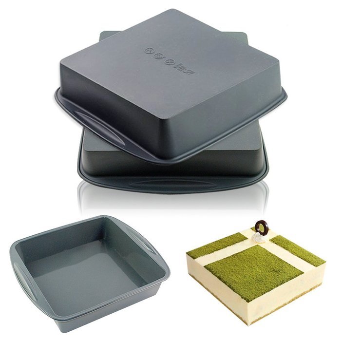 IC ICLOVER Food Grade Silicone Cake Mold Pasta Pan , Baking Pan , Bakeware Food Grade Silicone Square Bread Cake...