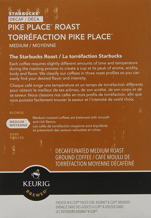 Starbucks Decaf Pike Place Roast, K-Cup for Keurig Brewers, 24 Count N3