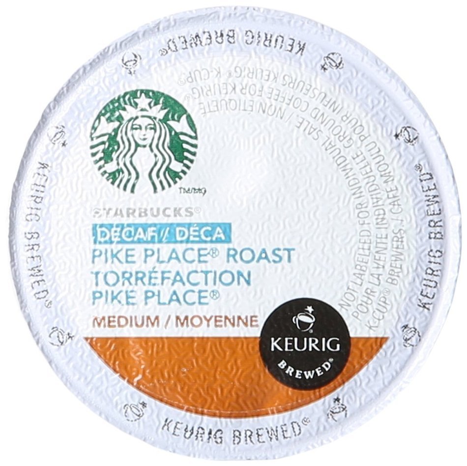 Starbucks Decaf Pike Place Roast, K-Cup for Keurig Brewers, 24 Count N5