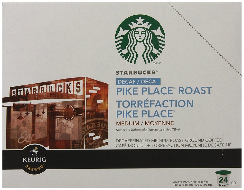 Starbucks Decaf Pike Place Roast, K-Cup for Keurig Brewers, 24 Count N11