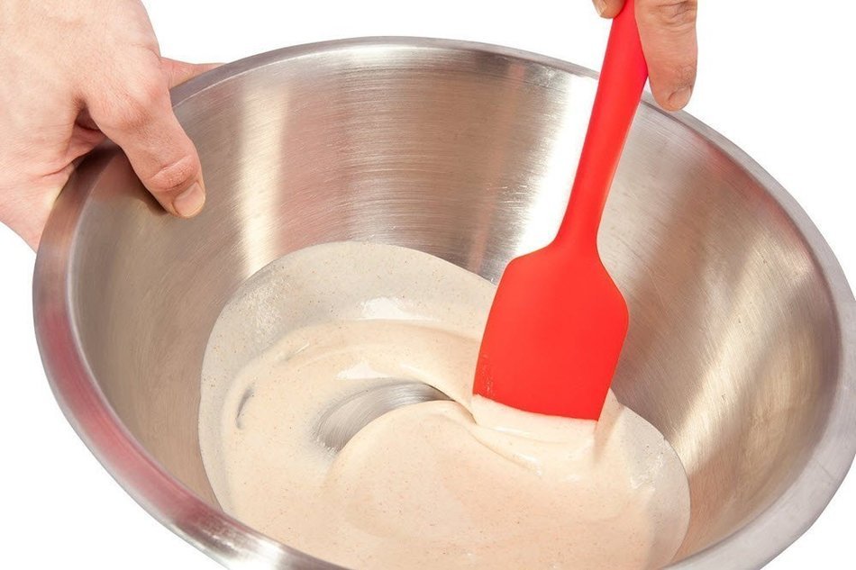 Silcony Set of 4 Pure Silicone Heat Resistant Spatulas, Spoon, Basting Pastry Brush (11"-8.4") Perfect for Baking... N2