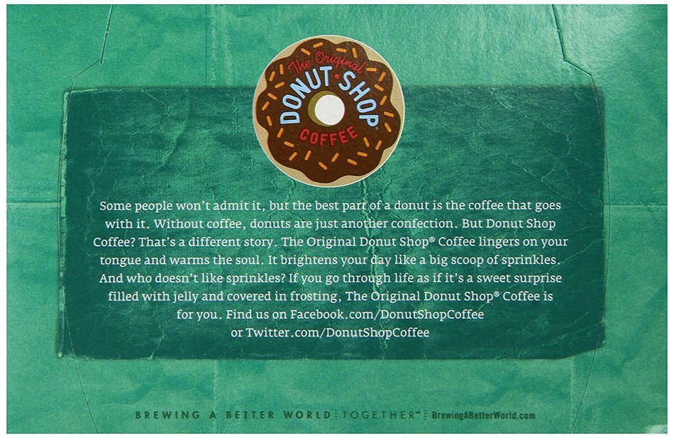 The Original Donut Shop Dark Coffee, Keurig K-Cups, 72 Count N7