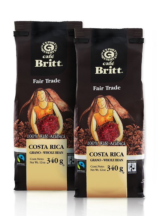 Cafe Britt Poas Volcanic Earth Whole Bean Coffee, 12-Ounce Bags (Pack of 2) N2