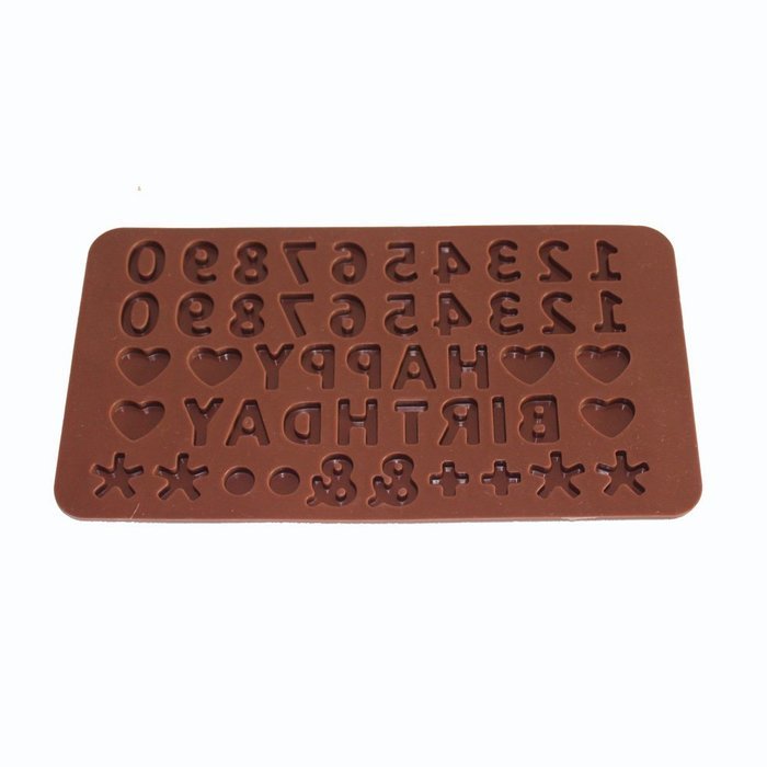 X-Haibei Flexiable Numbers Operators Chocolate Silicone Mold Birthday Cake Decoration N2