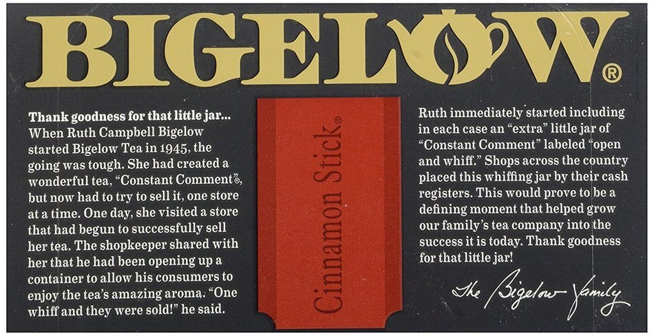 Bigelow Tea - Black Tea Cinnamon Stick - 20 Tea Bags N5