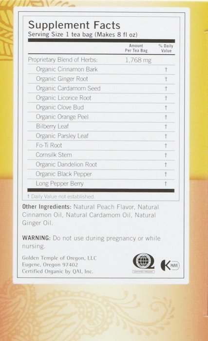 Yogi Organic Peach Detox Tea, 16 ct N11