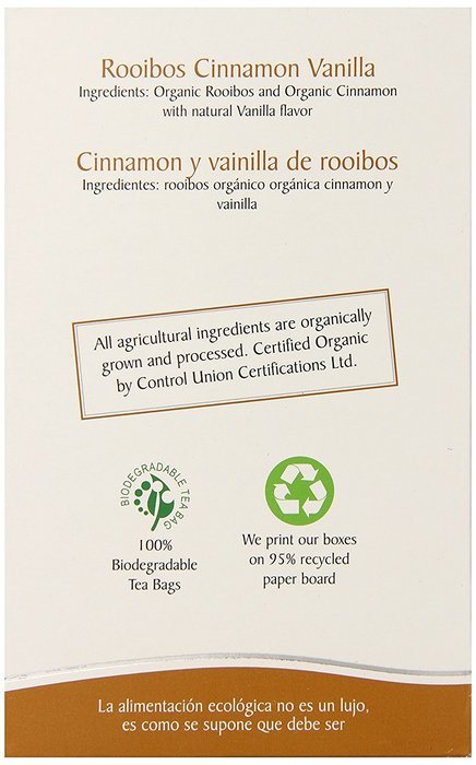 Tea Of Life Organic Rooibos, Cinnamon Vanilla, 20 Count N4