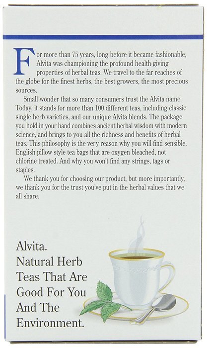 Alvita Organic Herbal Tea Red Clover -- 24 Tea Bags N3