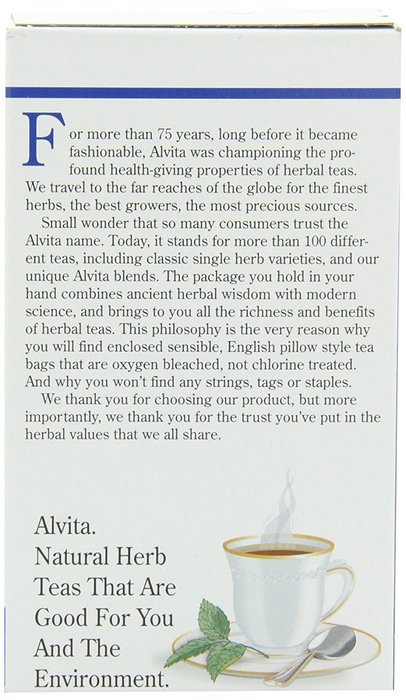 Alvita Organic Herbal Tea Red Clover -- 24 Tea Bags N17
