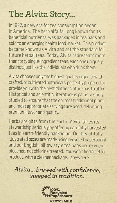Alvita Organic Herbal Tea Red Clover -- 24 Tea Bags N36