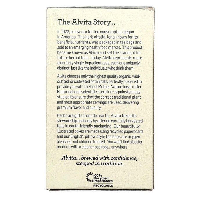 Alvita Organic Herbal Tea Red Clover -- 24 Tea Bags N83