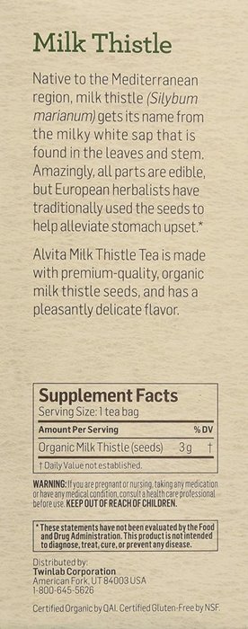 Alvita Organic Herbal Tea Red Clover -- 24 Tea Bags N107