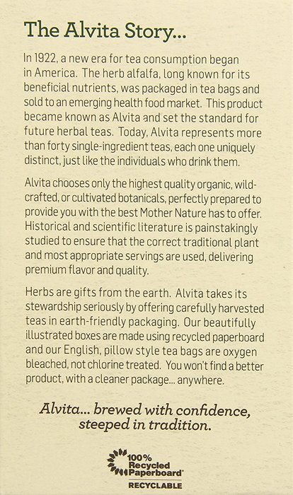 Alvita Organic Herbal Tea Red Clover -- 24 Tea Bags N116