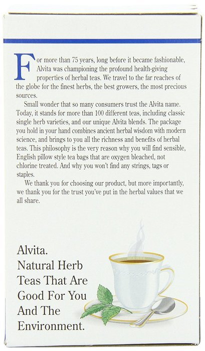 Alvita Organic Herbal Tea Red Clover -- 24 Tea Bags N122