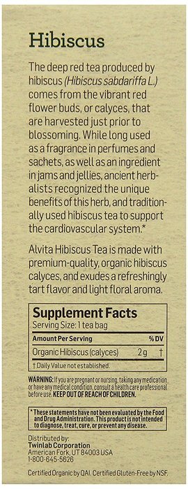 Alvita Organic Herbal Tea Red Clover -- 24 Tea Bags N136