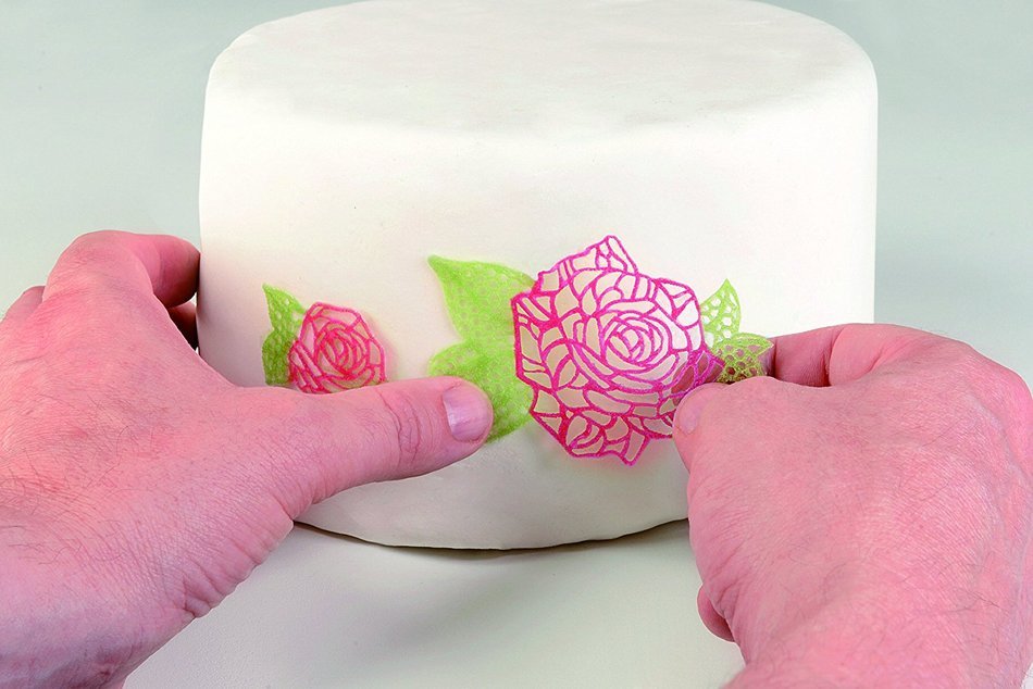 Silikomart Silicone Wonder Cakes Collection Sugar Lace Mats for Cake Decoration, Birds N6