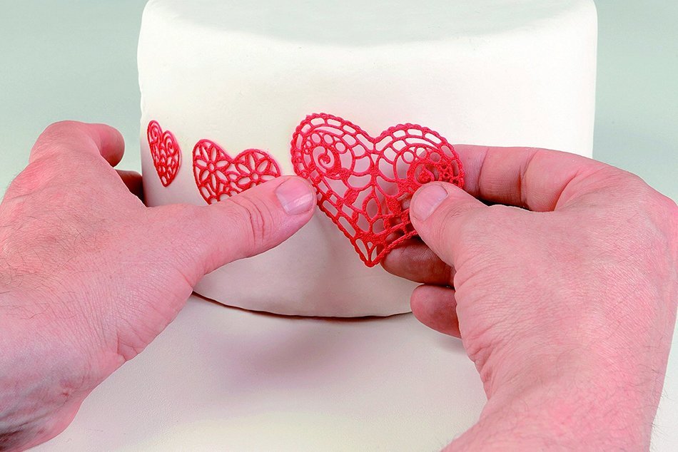 Silikomart Silicone Wonder Cakes Collection Sugar Lace Mats for Cake Decoration, Birds N28