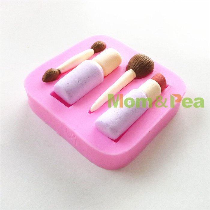 Mom&pea 0632 Make-up Tools Shaped Silicone Mould for Fondant Cake Sugar Paste Cake Decoration 3d Cake Toppers... N2
