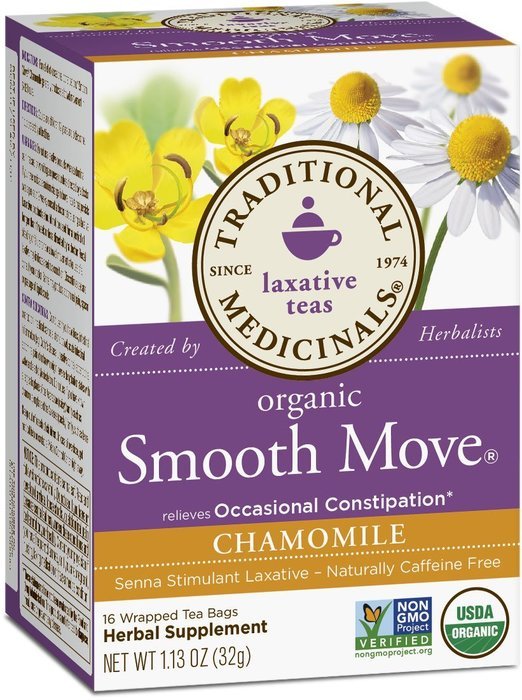 Traditional Medicinals Organic Smooth Move Tea, 16 Tea Bags (Pack of 6) N9