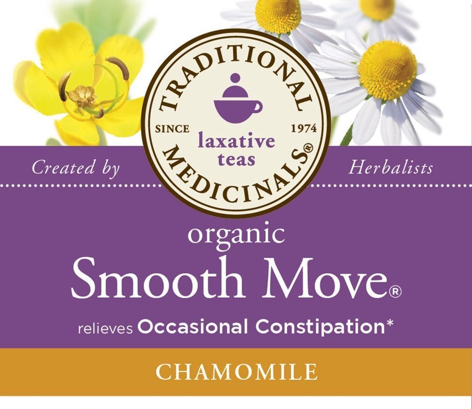 Traditional Medicinals Organic Smooth Move Tea, 16 Tea Bags (Pack of 6) N14