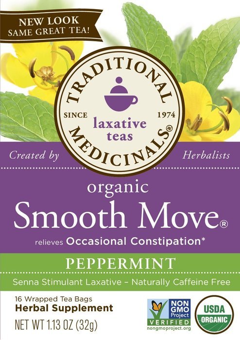 Traditional Medicinals Organic Smooth Move Tea, 16 Tea Bags (Pack of 6) N18