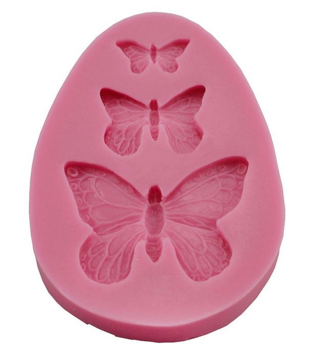 niceeshop(TM) 3 Cavity Skull Shape Decorating Party Silicone Cake Mold Fondant Baking Mold,Random Color N7