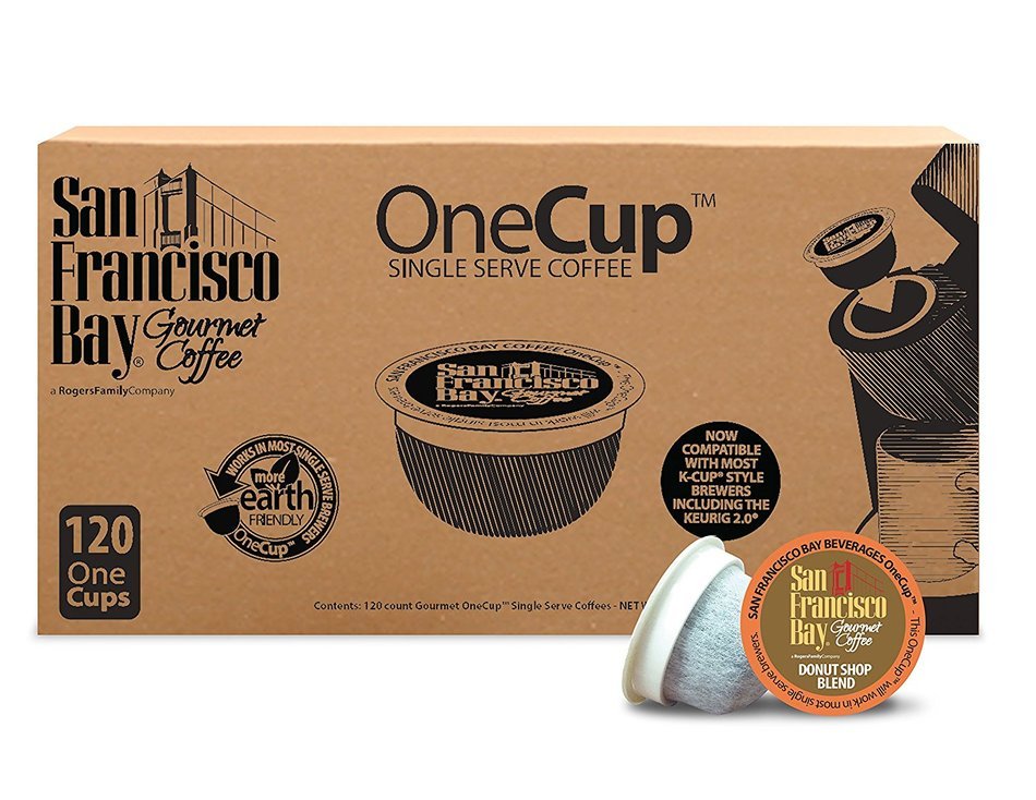 San Francisco Bay OneCup, Donut Shop Blend, 120 Single Serve Coffees