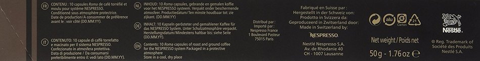 Nespresso OriginalLine: Roma, 20 Count N2