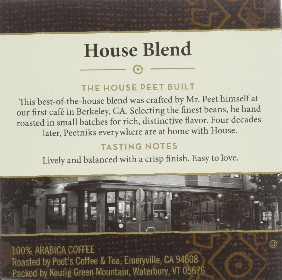 Peet's Coffee House Blend Single Cup Coffee for Keurig K-Cup Brewers 40 count N3