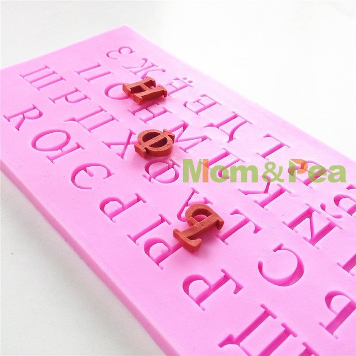 Mom&pea 0631 Letters Shaped Silicone Mould for Fondant Cake Sugar Paste Cake Decoration 3d Cake Toppers Mold 16... N2