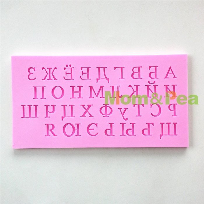 Mom&pea 0631 Letters Shaped Silicone Mould for Fondant Cake Sugar Paste Cake Decoration 3d Cake Toppers Mold 16... N3