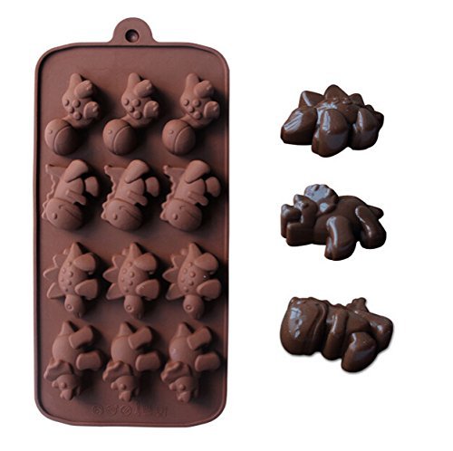 Witkey 10 Cavity Big Heart with Small Heart Ice Cube Tray Fondant Silicone Mold Sugar Mold Candy Molds Chocolate... N5