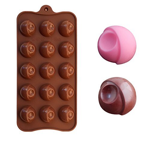 Witkey 10 Cavity Big Heart with Small Heart Ice Cube Tray Fondant Silicone Mold Sugar Mold Candy Molds Chocolate... N7