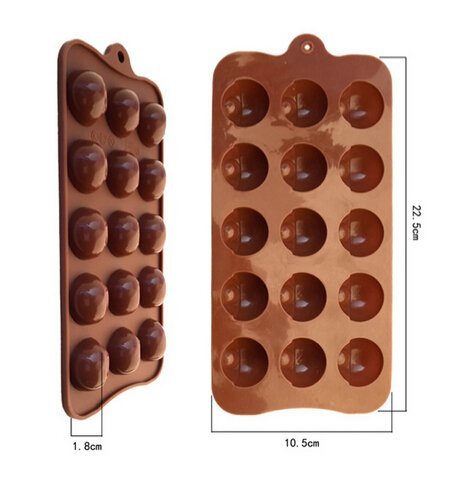 Witkey 10 Cavity Big Heart with Small Heart Ice Cube Tray Fondant Silicone Mold Sugar Mold Candy Molds Chocolate... N8