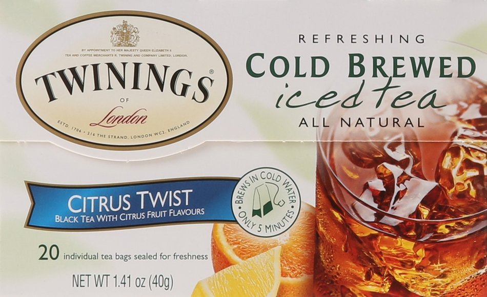 Twinings Citrus Twist Cold Brewed Iced Tea, 20 Count