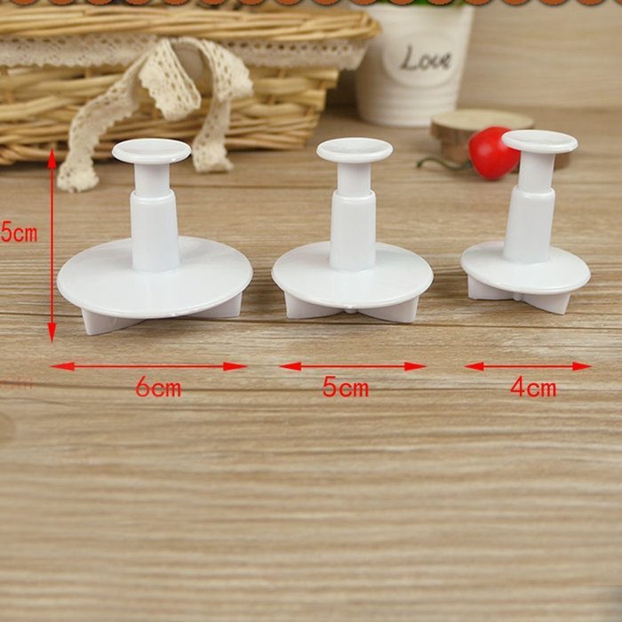DUFUSTORE 3 x Butterfly Plunger Cutter Mold Sugarcraft Fondant Cake Decorating Tool N3